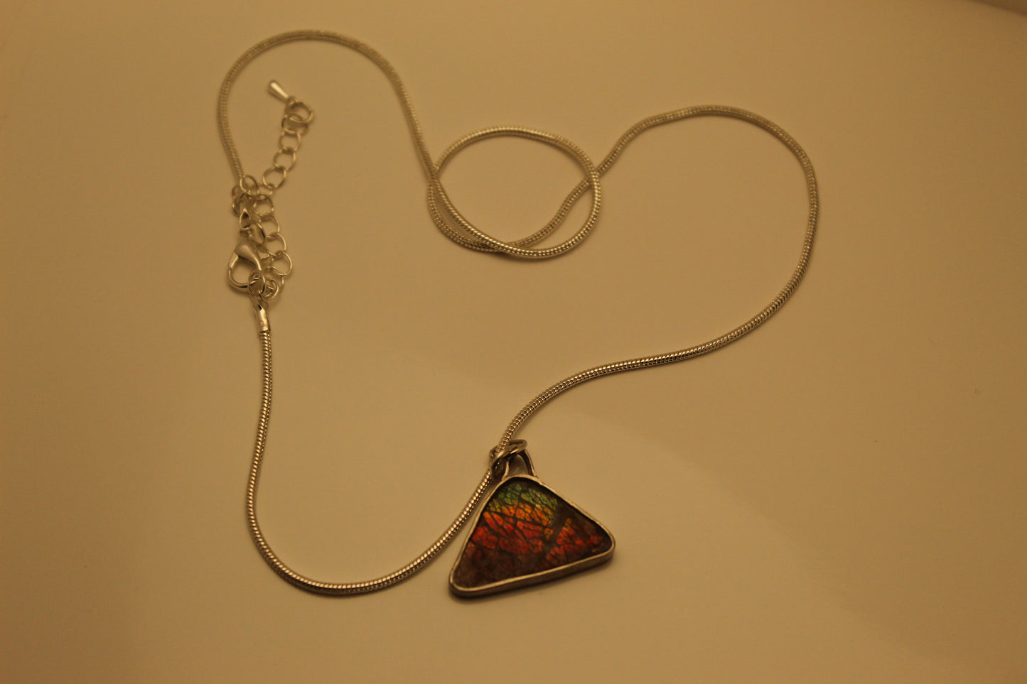 Ammolite Necklace Pendant C-#1