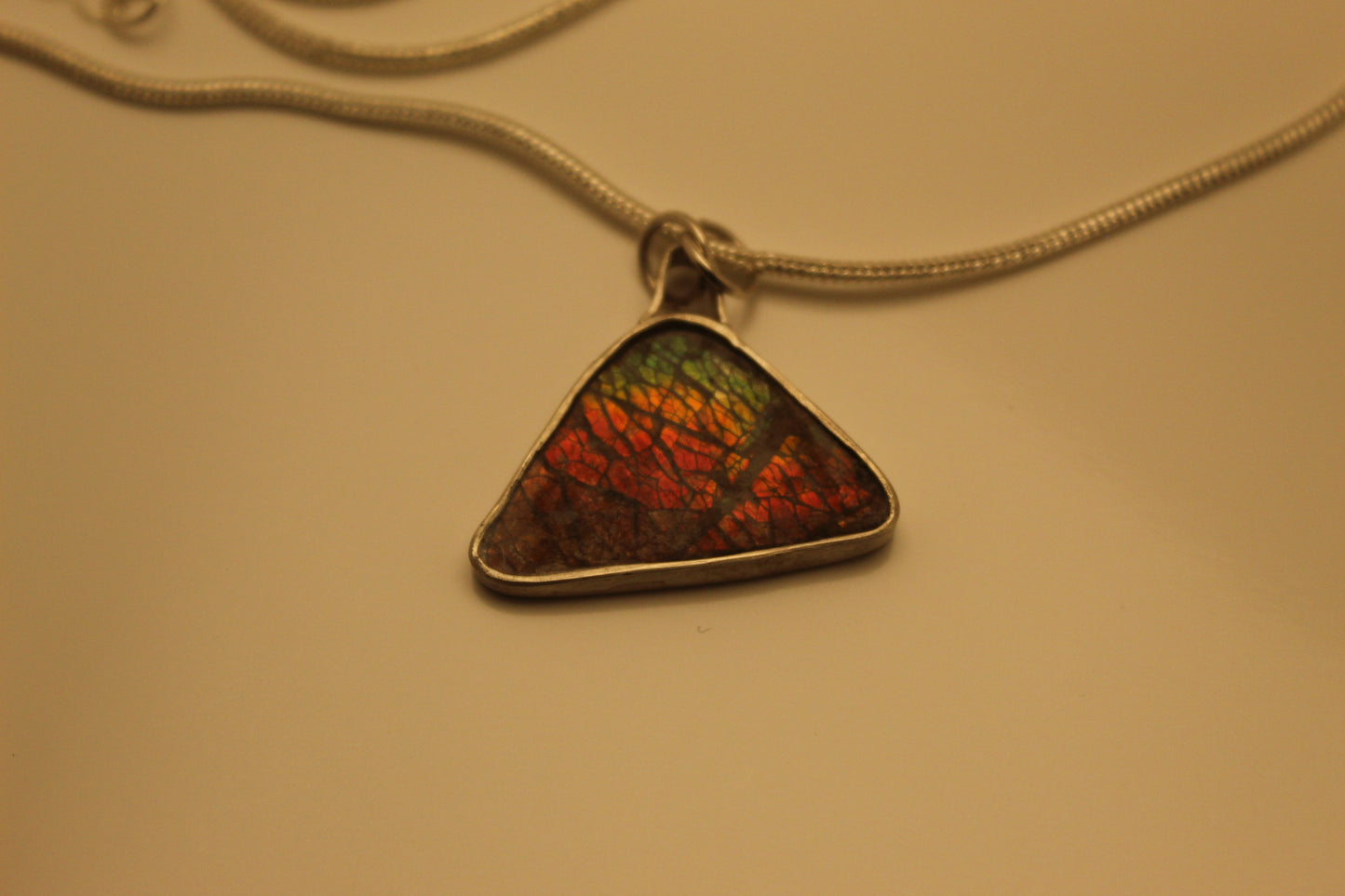 Ammolite Necklace Pendant C-#1