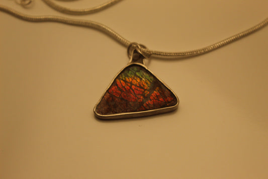 Ammolite Necklace Pendant C-#10