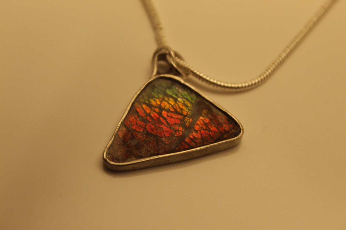 Ammolite Necklace Pendant C-#1