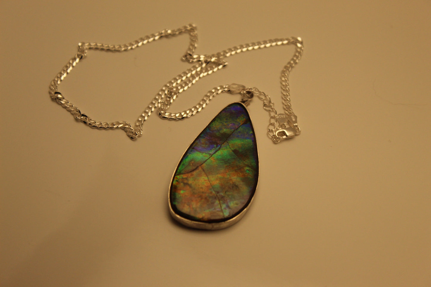 Ammolite Necklace Pendant C-#2