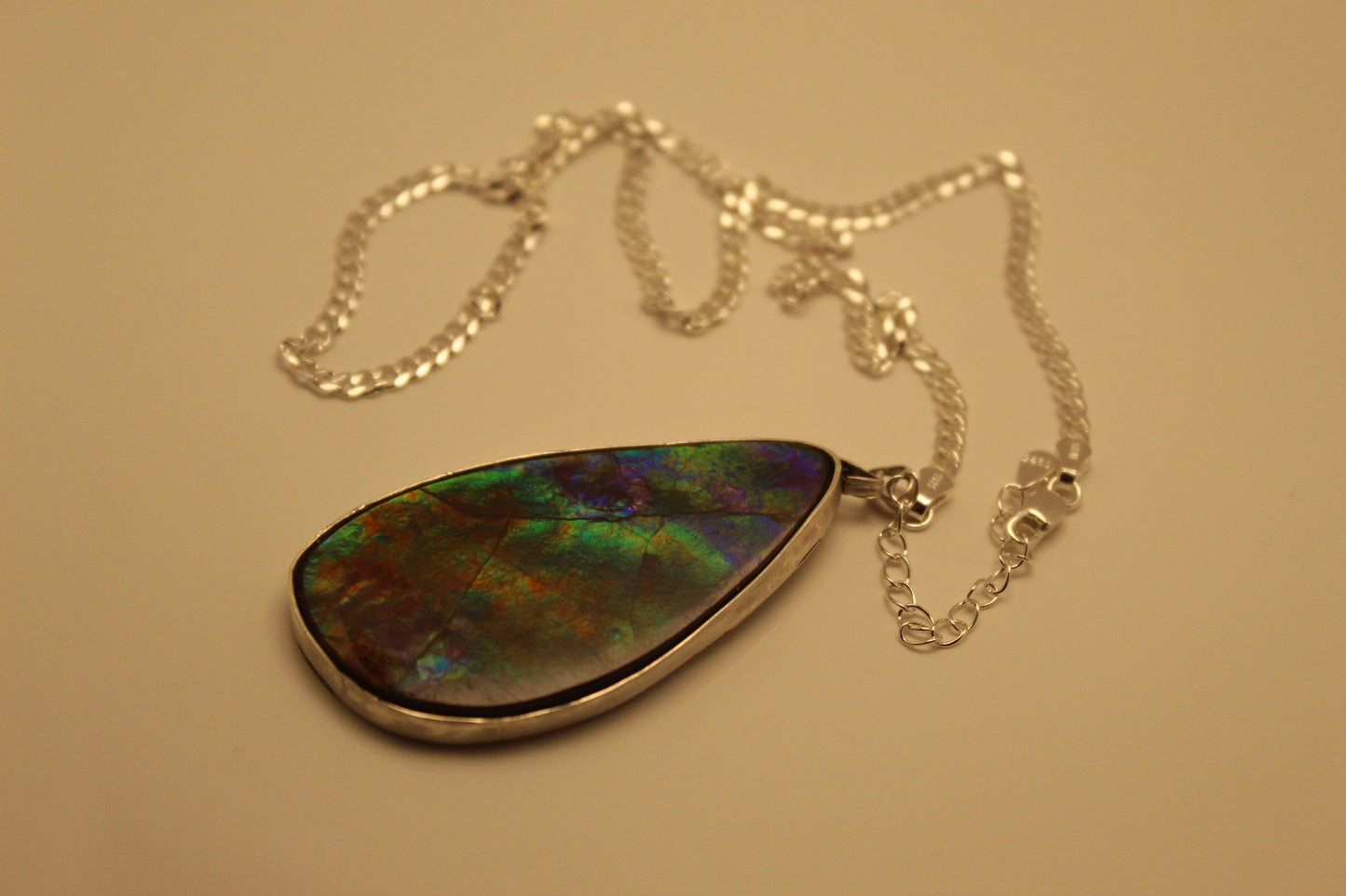 Ammolite Necklace Pendant C-#2