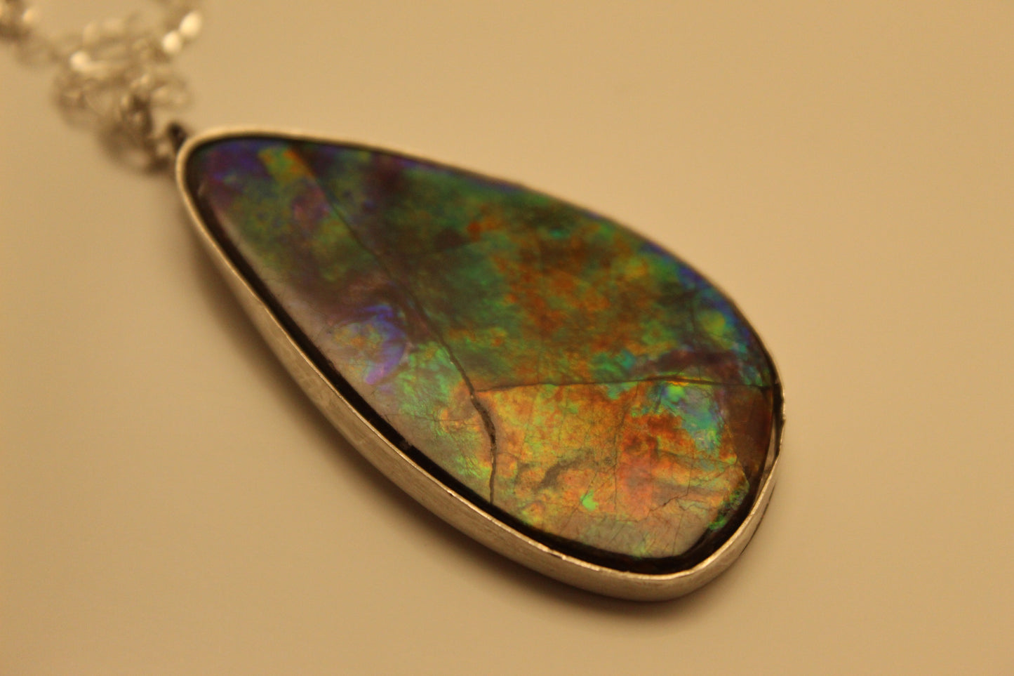 Ammolite Necklace Pendant C-#2