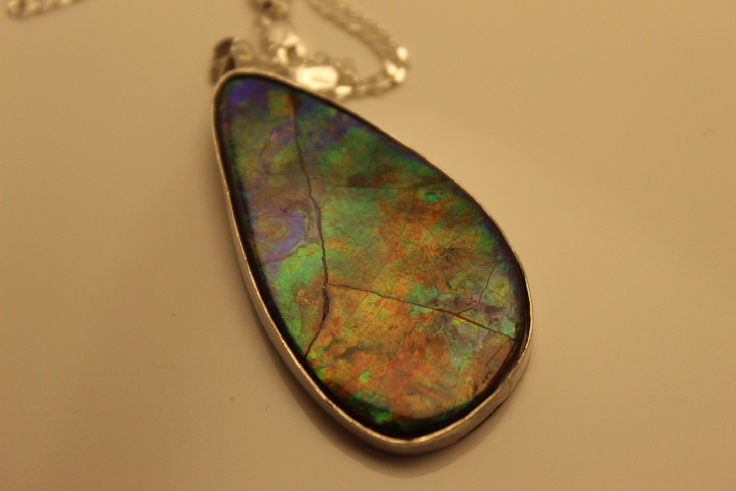 Ammolite Necklace Pendant C-#2