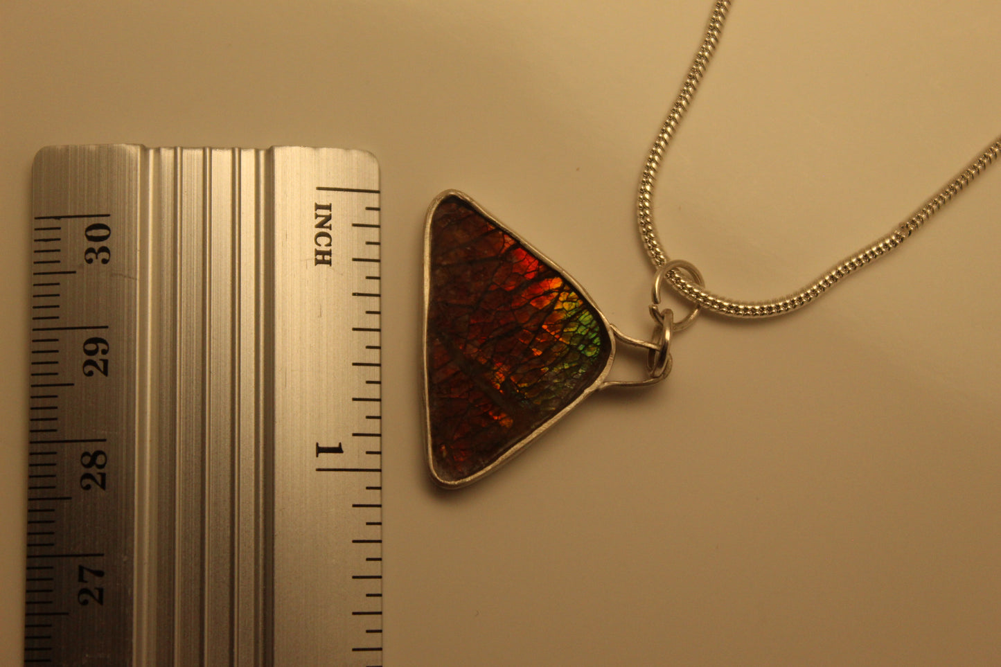 Ammolite Necklace Pendant C-#1