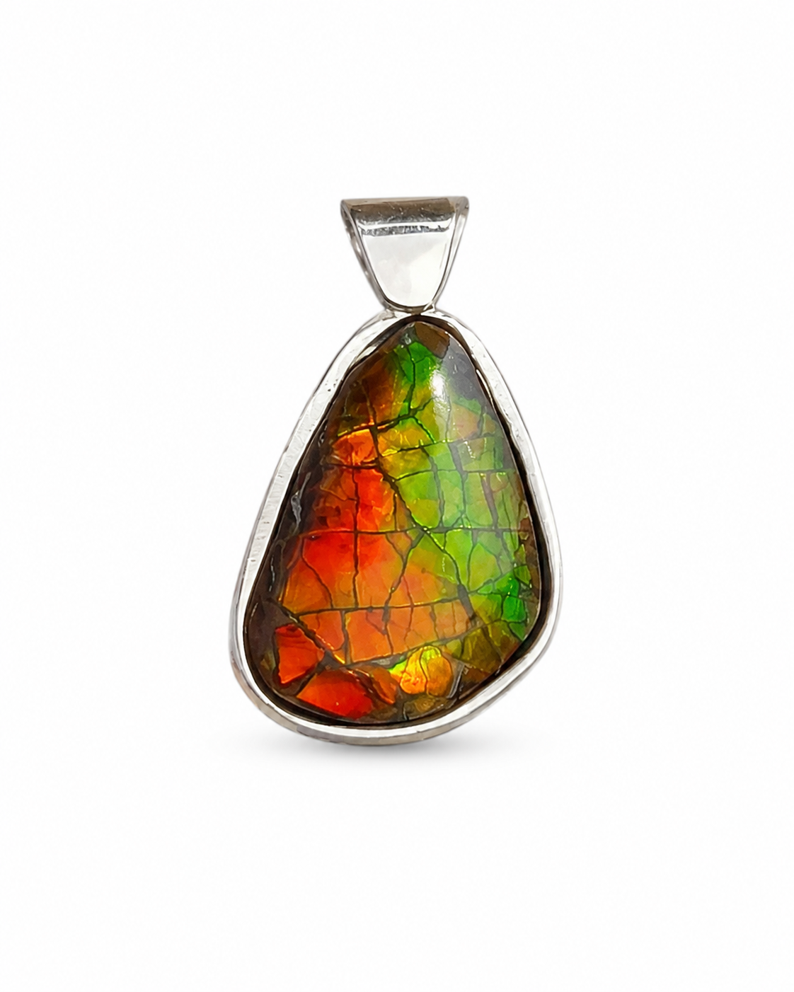 Natural Ammolite Silver Pendant - CGJP7