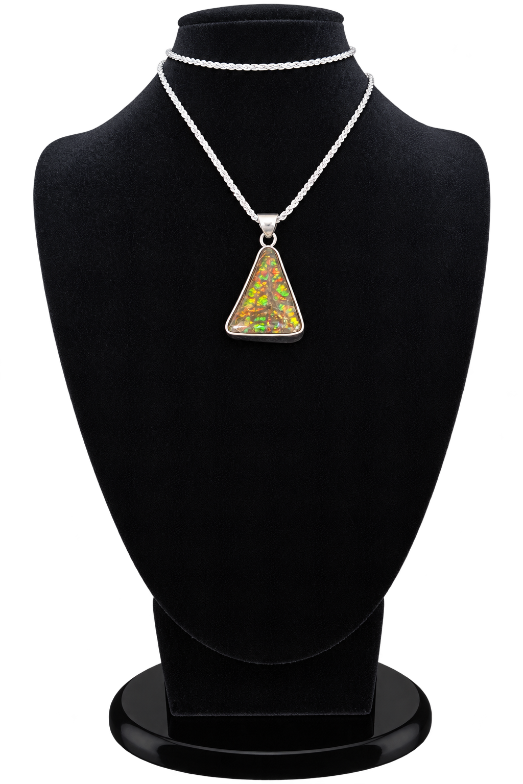 Natural Ammolite Silver Pendant - CGJP11