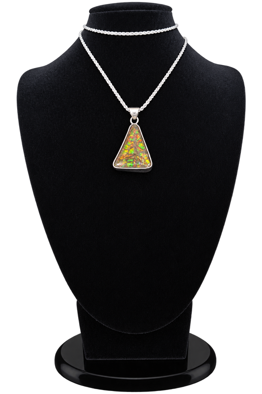 Natural Ammolite Silver Pendant - CGJP11