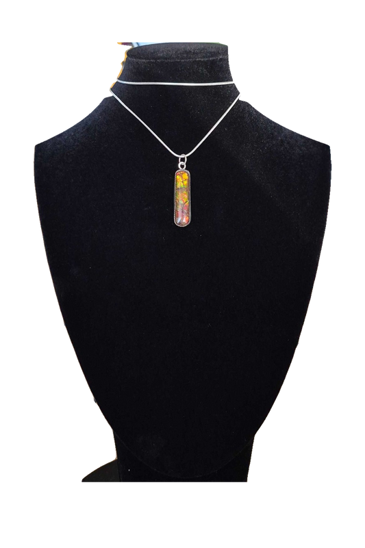 Natural Ammolite Silver Pendant - CGJP25