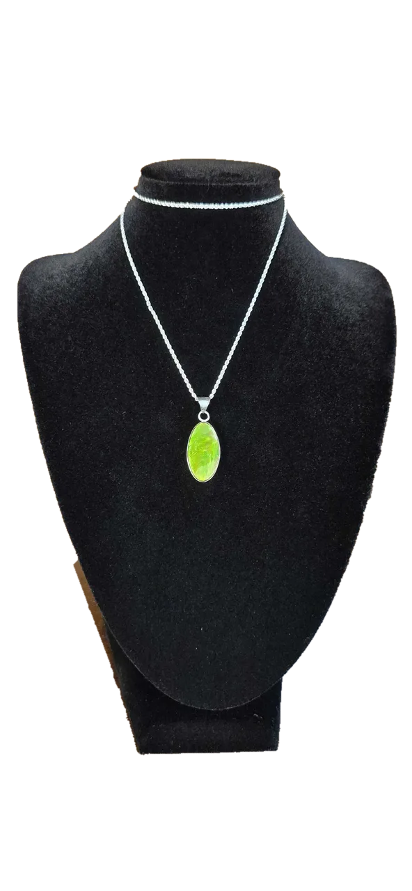 Natural Ammolite Silver Pendant - CGJP9