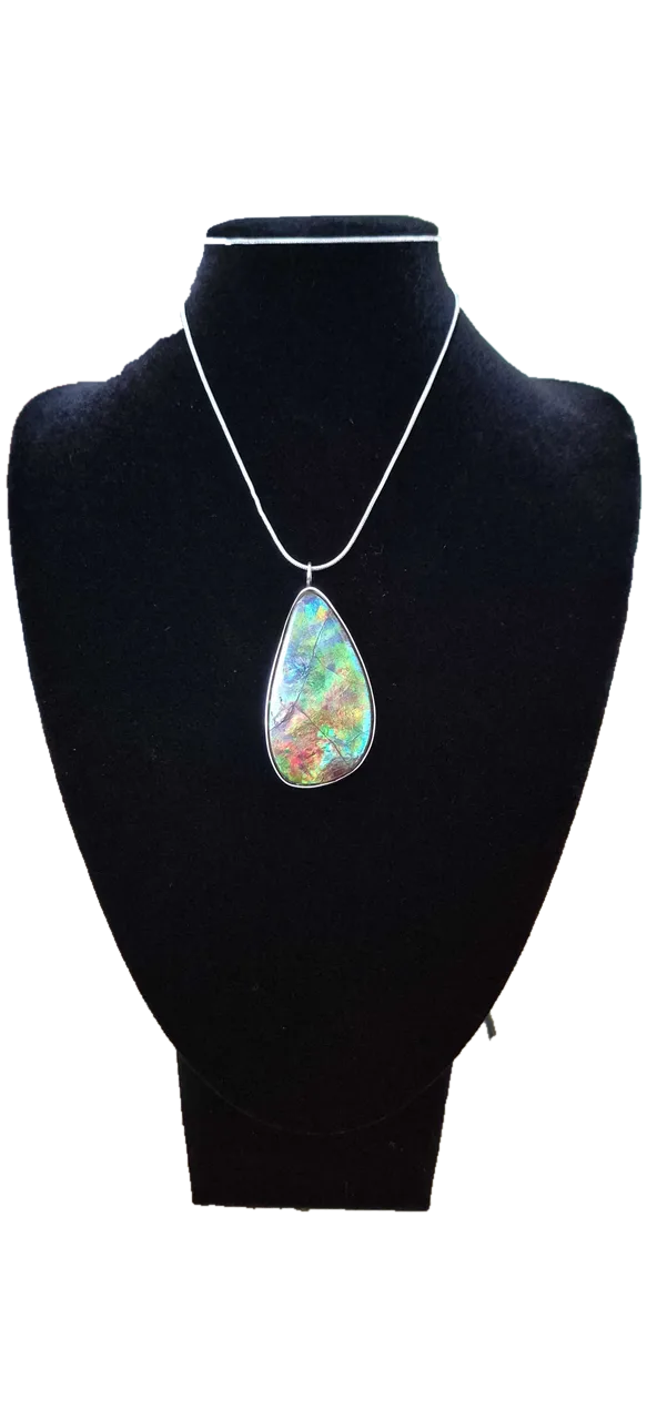 Natural Ammolite Silver Pendant - CGJP16