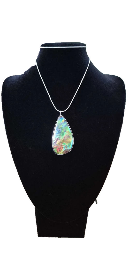 Natural Ammolite Silver Pendant - CGJP16