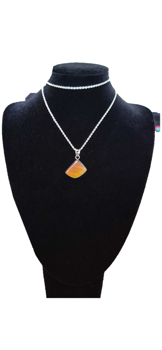 Natural Ammolite Silver Pendant - CGJP18