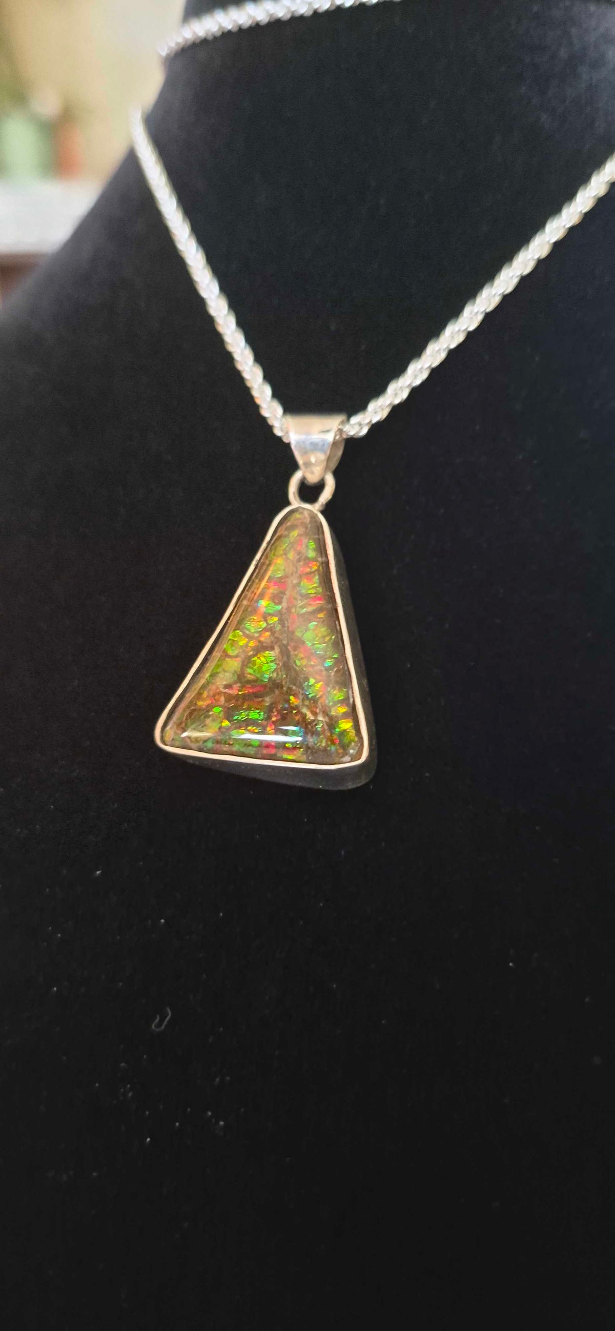 Natural Ammolite Silver Pendant - CGJP11