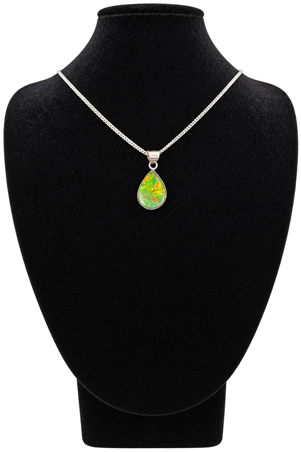 Natural Ammolite Silver Pendant - CGJP12