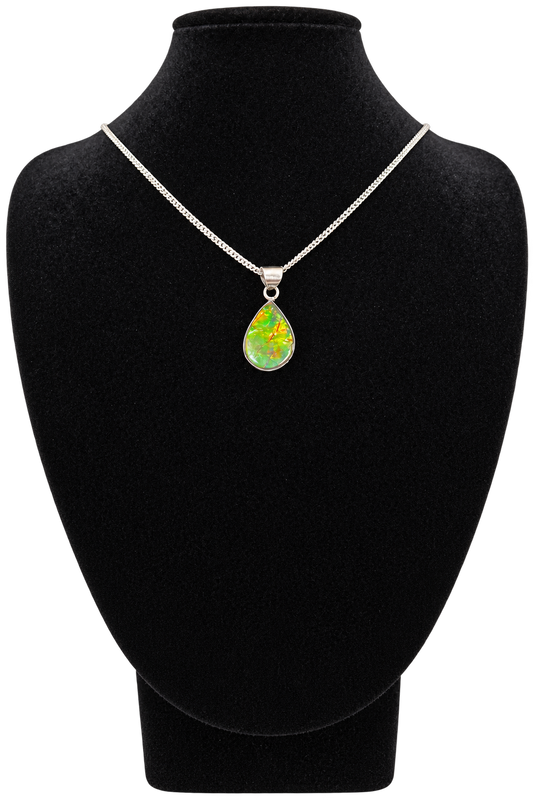Natural Ammolite Silver Pendant - CGJP12