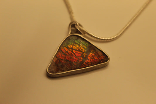 Ammolite Necklace Pendant C-#1