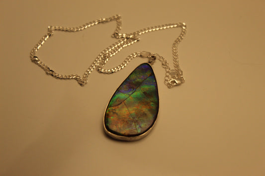 Ammolite Necklace Pendant C-#2