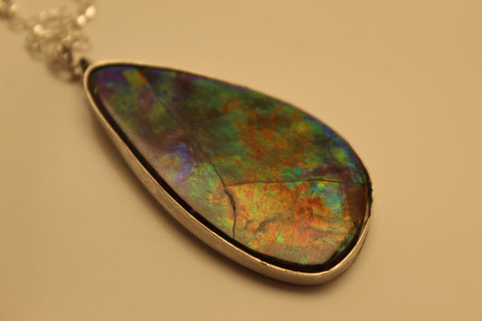 Ammolite Necklace Pendant C-#2