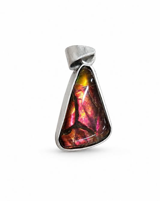 Natural Ammolite Silver Pendant - CGJP1