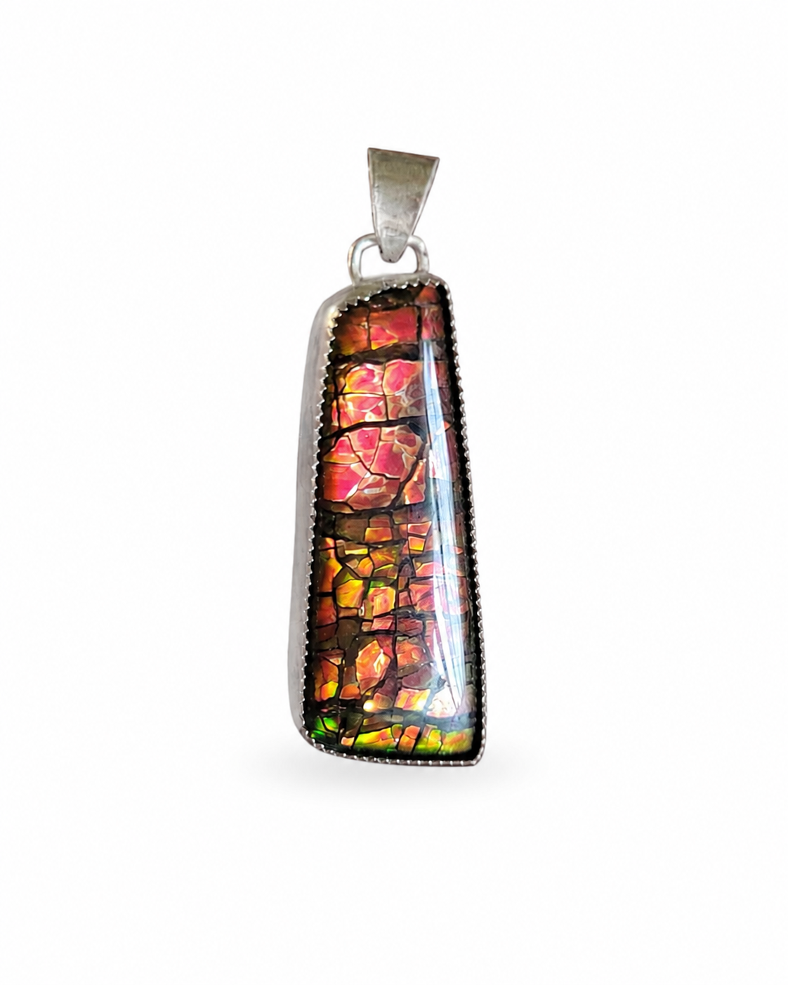 Natural Ammolite Silver Pendant - CGJP3